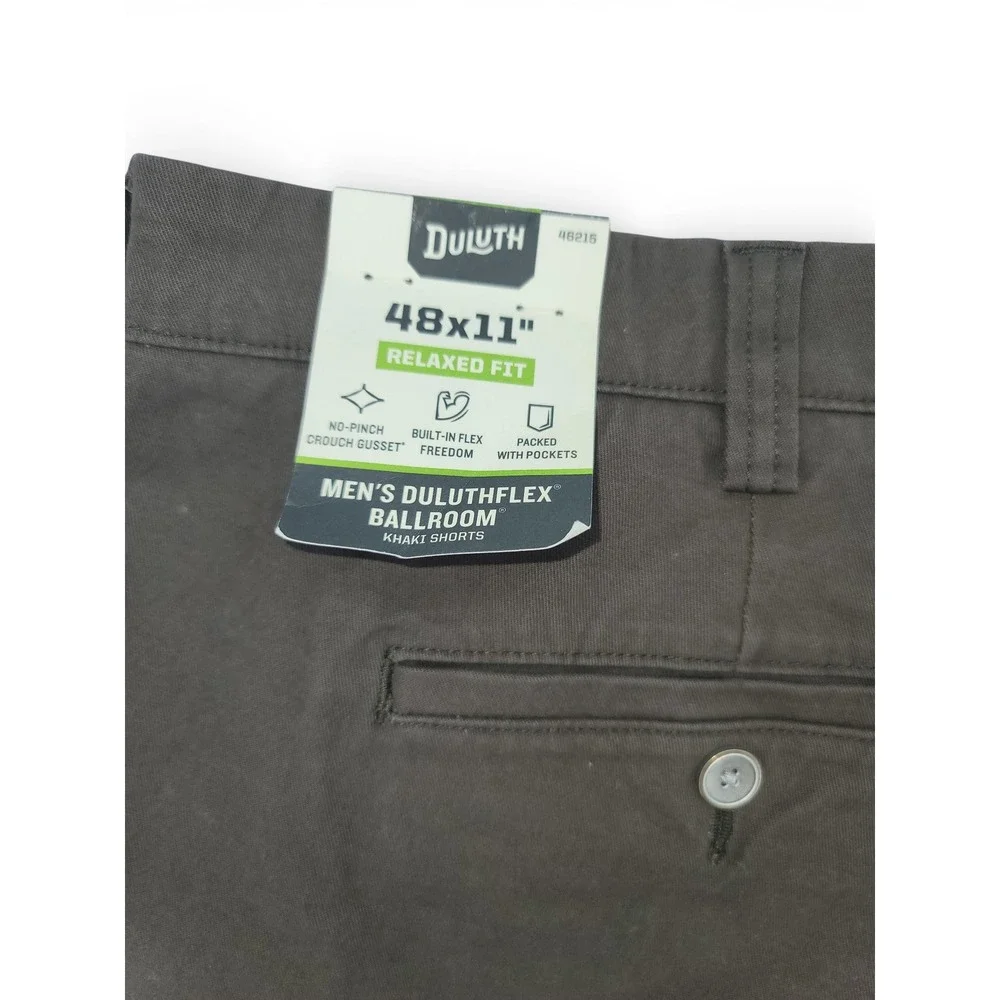Duluth Trading DuluthFlex Ballroom Shorts Mens 48x11 Relaxed‎ Fit Work Khaki